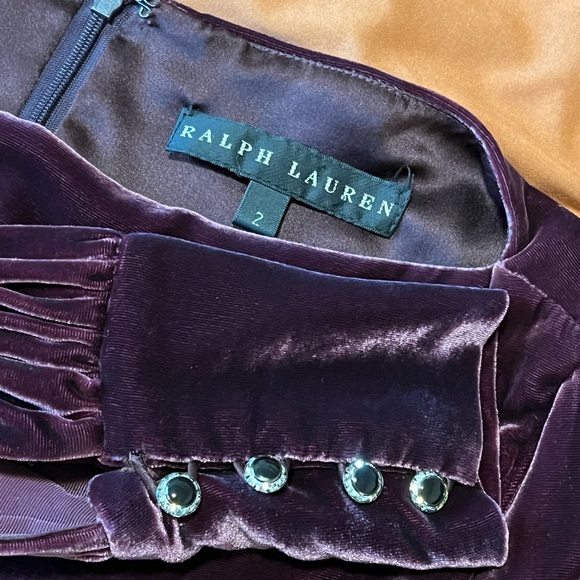 Ralph Lauren Red Sheath Cocktail Dress with Bishop Sleeves - Picture 7 of 7